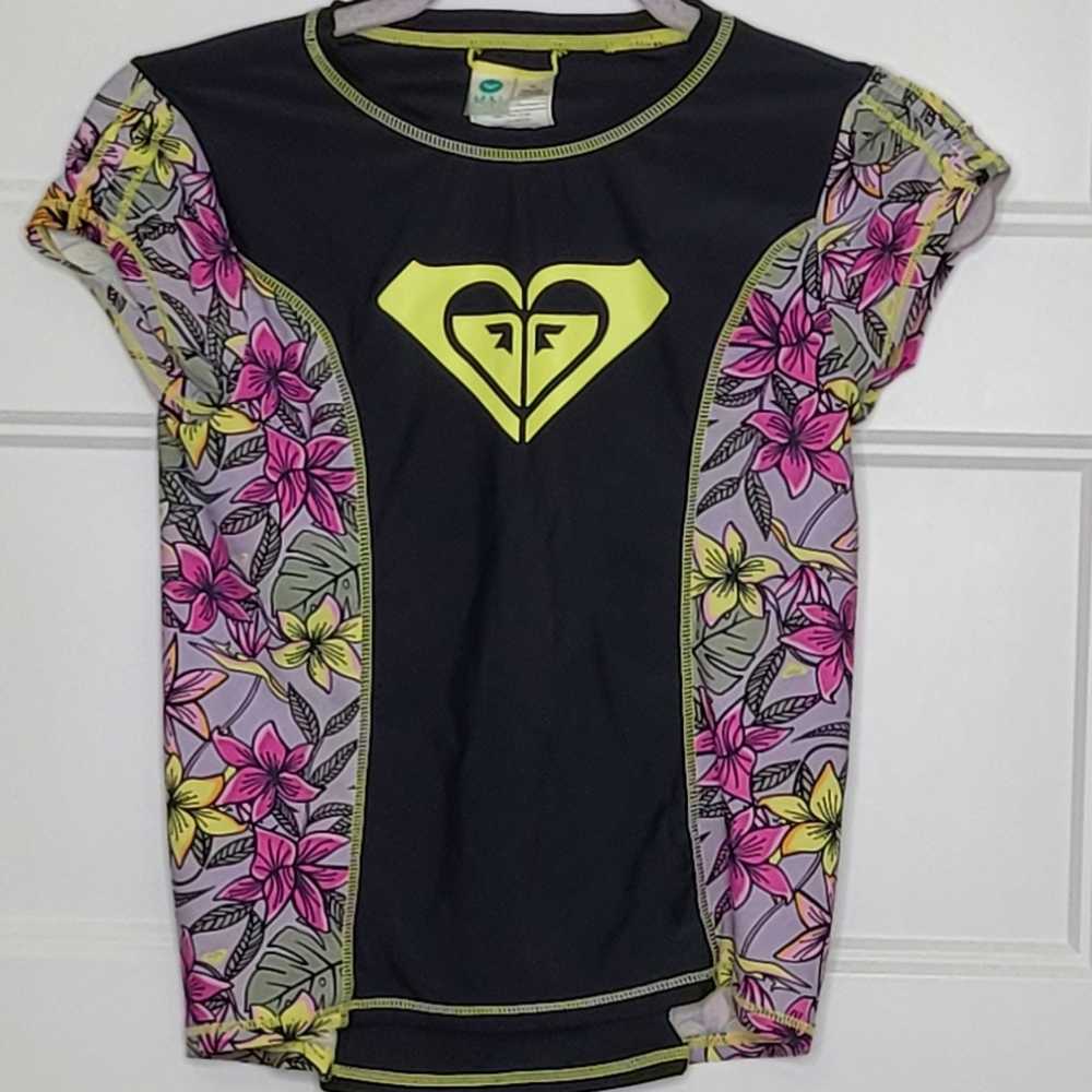 Roxy Girl Size 14 Floral Rash Guard